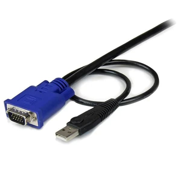 StarTech.com Cable KVM de 3m Ultra Delgado 2-en-1 VGA USB - HD15 Macho 2