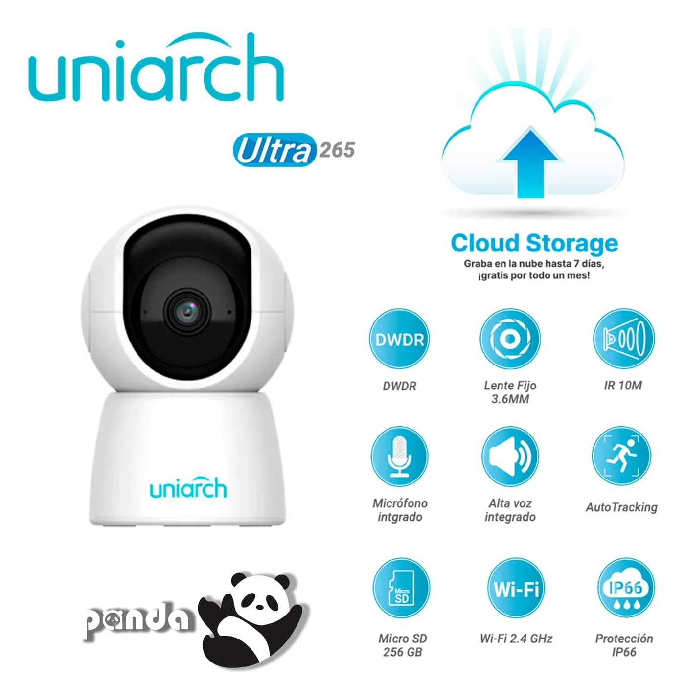 CAMARA IP MINI PT UNIARCH UHO-S2E / 2MP / ULTRA 265 / 5 VCC / DWDR / L 5