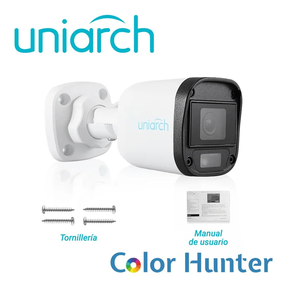 CAMARA ANALOGA MINI BULLET COLORHUNTER UNIARCH UAC-B115-F28-W / 5MP /  4