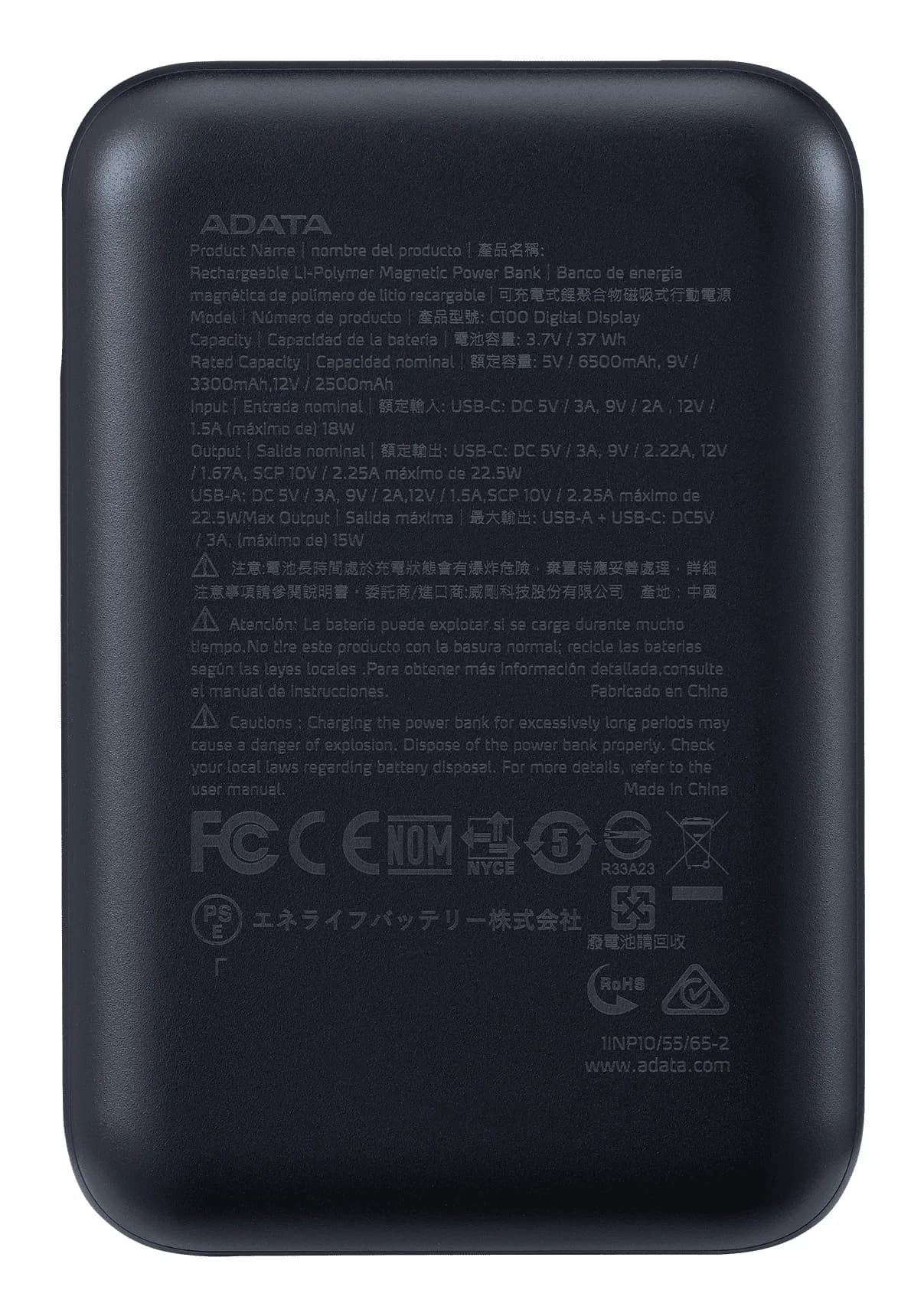 ADATA C100 Polímero de litio 10000 mAh Negro 2