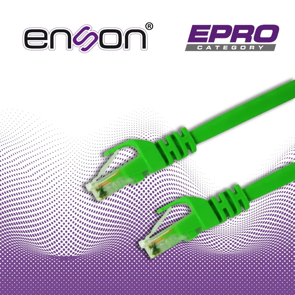 PATCHCORD UTP ENSON P6006E CAT6 60CM VERDE SERIE EPRO 100-II 100 POR C 4
