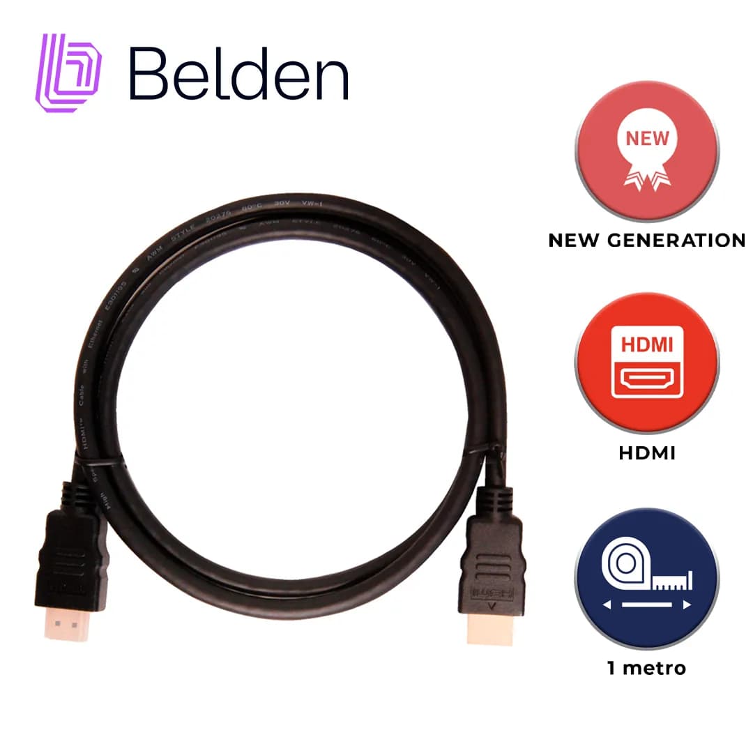 CABLE HDMI BELDEN HDE001MB / HIGH SPEED / 1080P 60HZ / 4K 30HZ / 1 MET 4
