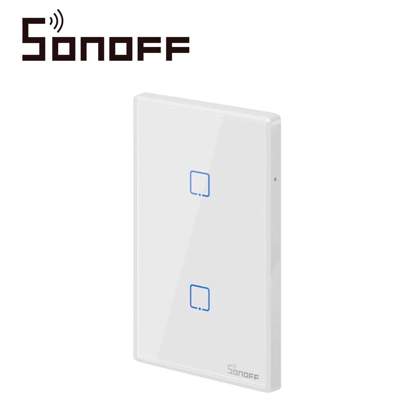 APAGADOR DE PARED TOUCH ON/OFF SONOFF T2US2C-TX / INALAMBRICO WIFI SMA 2