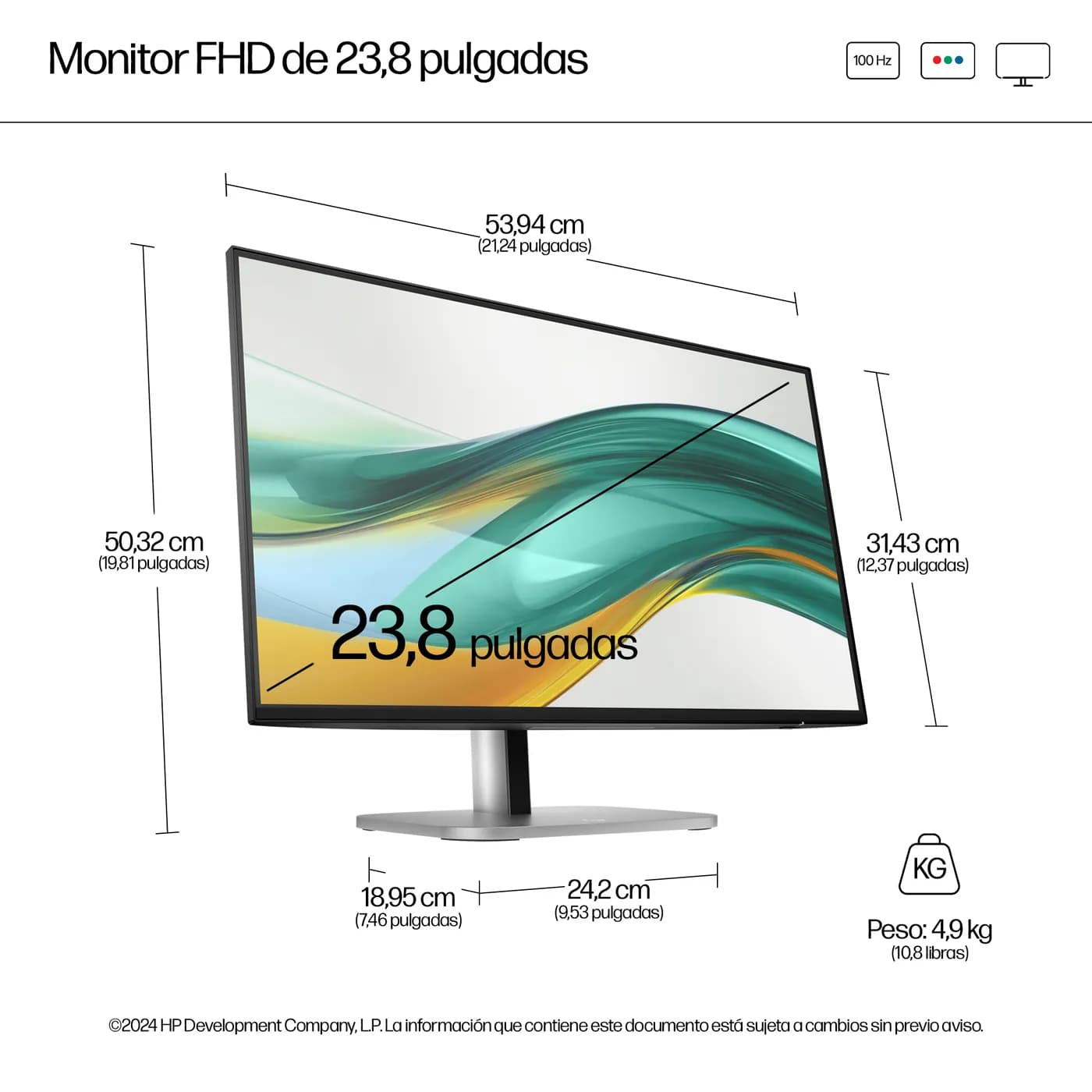 HP Series 5 Monitor Full HD de la serie 5 Pro de 23,8" - 524pf 4