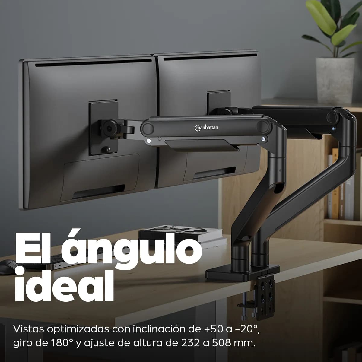 Manhattan 462587 soporte para pantalla plana 114.3 cm (45") Escritorio 12