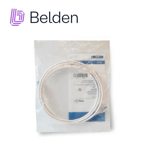 PATCH CORD UTP CAT6+ BELDEN C601109007 / INTERIOR / BLANCO / 4 PARES / 4