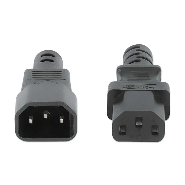 Manhattan Cable de alimentación con conector C13 hembra a C14 macho, 1 3
