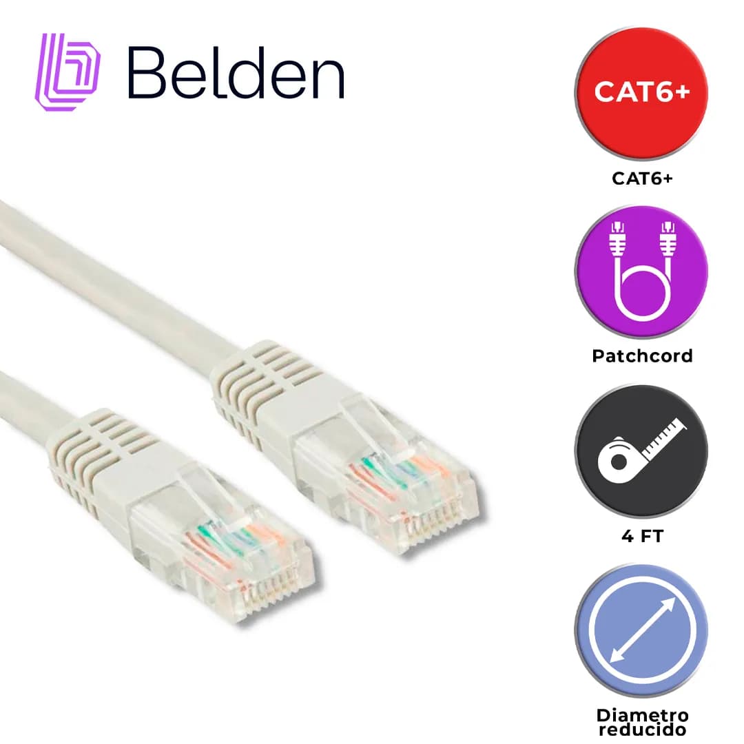 PATCH CORD DIAMETRO REDUCIDO UTP CAT6+ BELDEN C6D1109004 / INTERIOR /  2