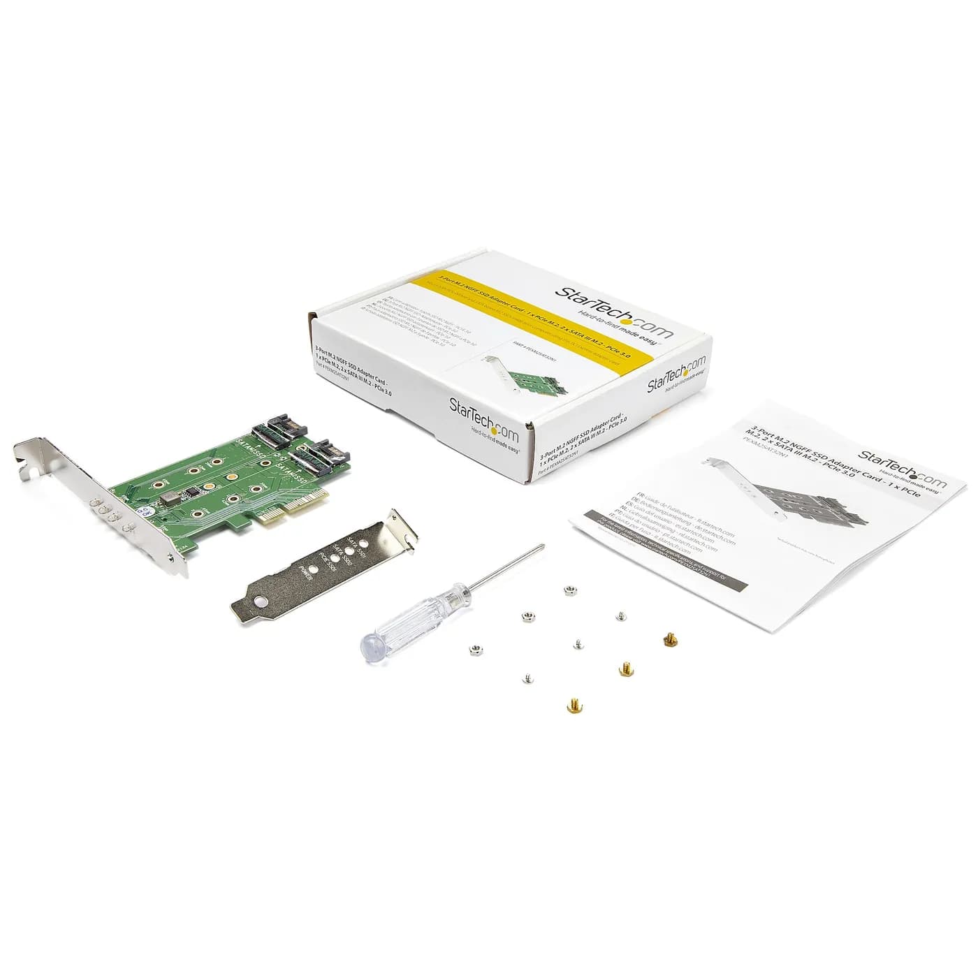 StarTech.com Tarjeta Adaptadora de 3 Puertos M.2 NGFF para SSD - Sopor 5