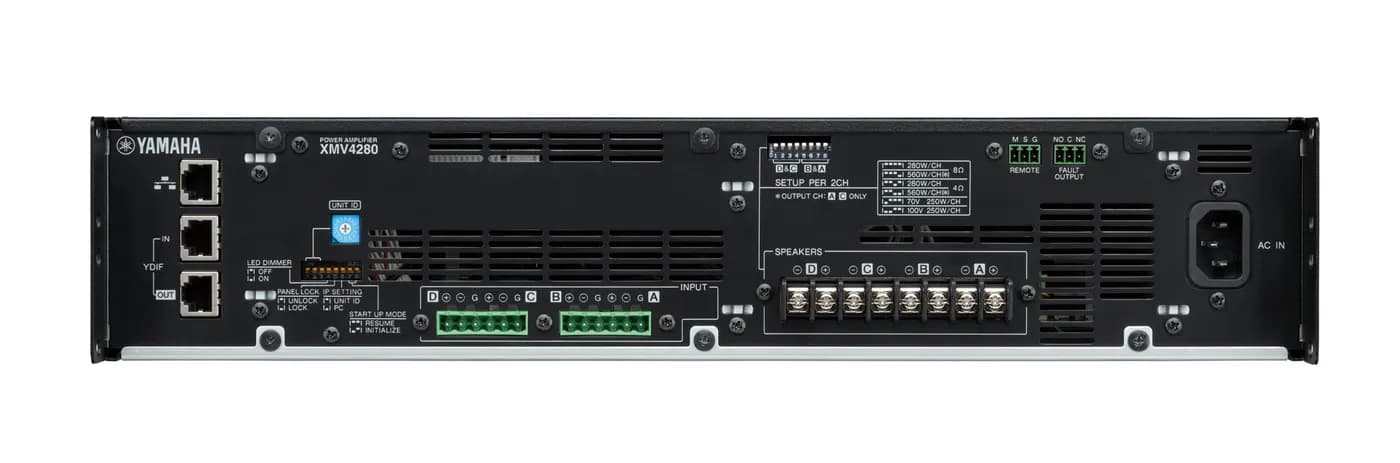 Amplificador de Audio / 4 Canales / 1120W / Alta y Baja Impedancia / Y 2