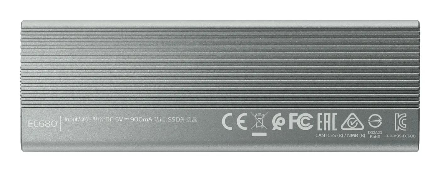 ADATA EC680 Carcasa para SSD Gris M.2 3