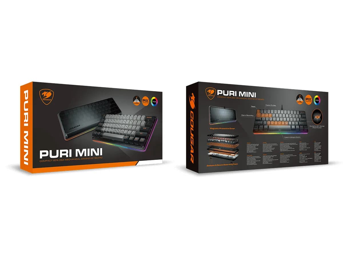 COUGAR PURI MINI teclado Juego USB QWERTY Inglés Negro 12