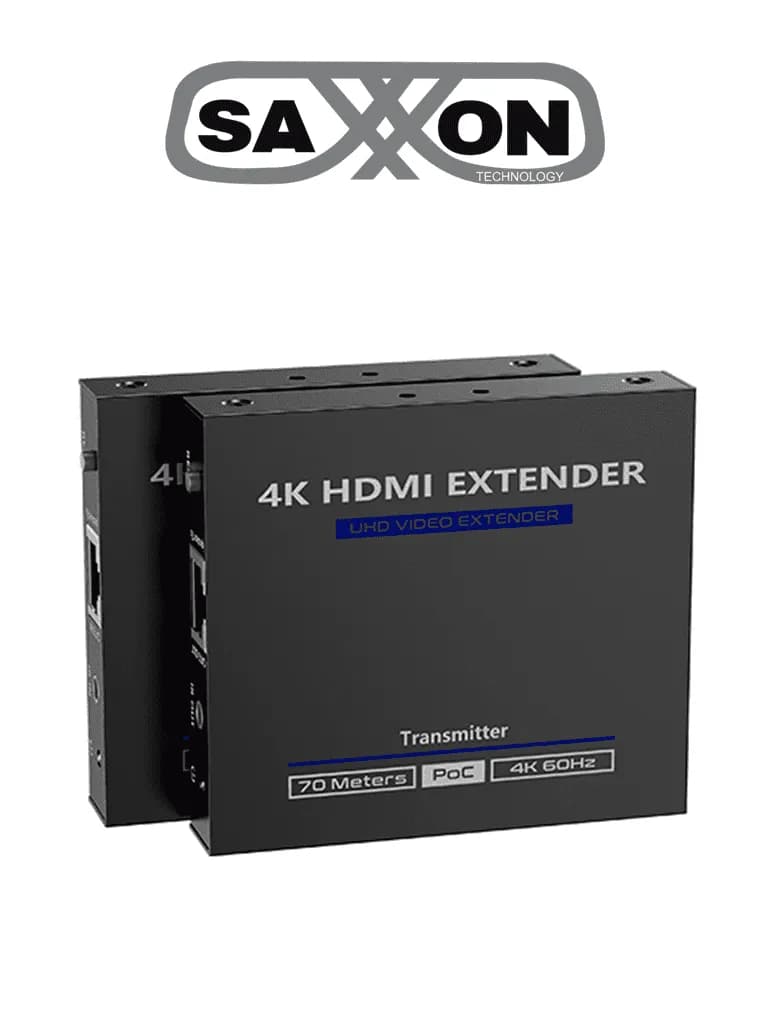 SAXXON LKV565P- Kit extensor HDMI de 2 Puertos/ Hasta 70 metros Con Ca 3