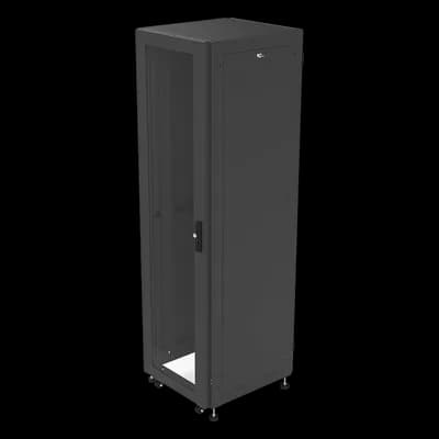 Gabinete Rack 19" / 42UR / 600 x 600 mm / Puerta Seguridad 3 Puntos / 