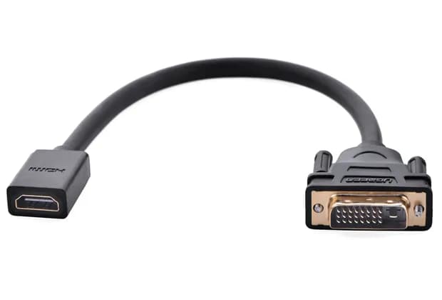 Ugreen 20118 adaptador de cable de vídeo DVI-D HDMI Negro, Oro 3