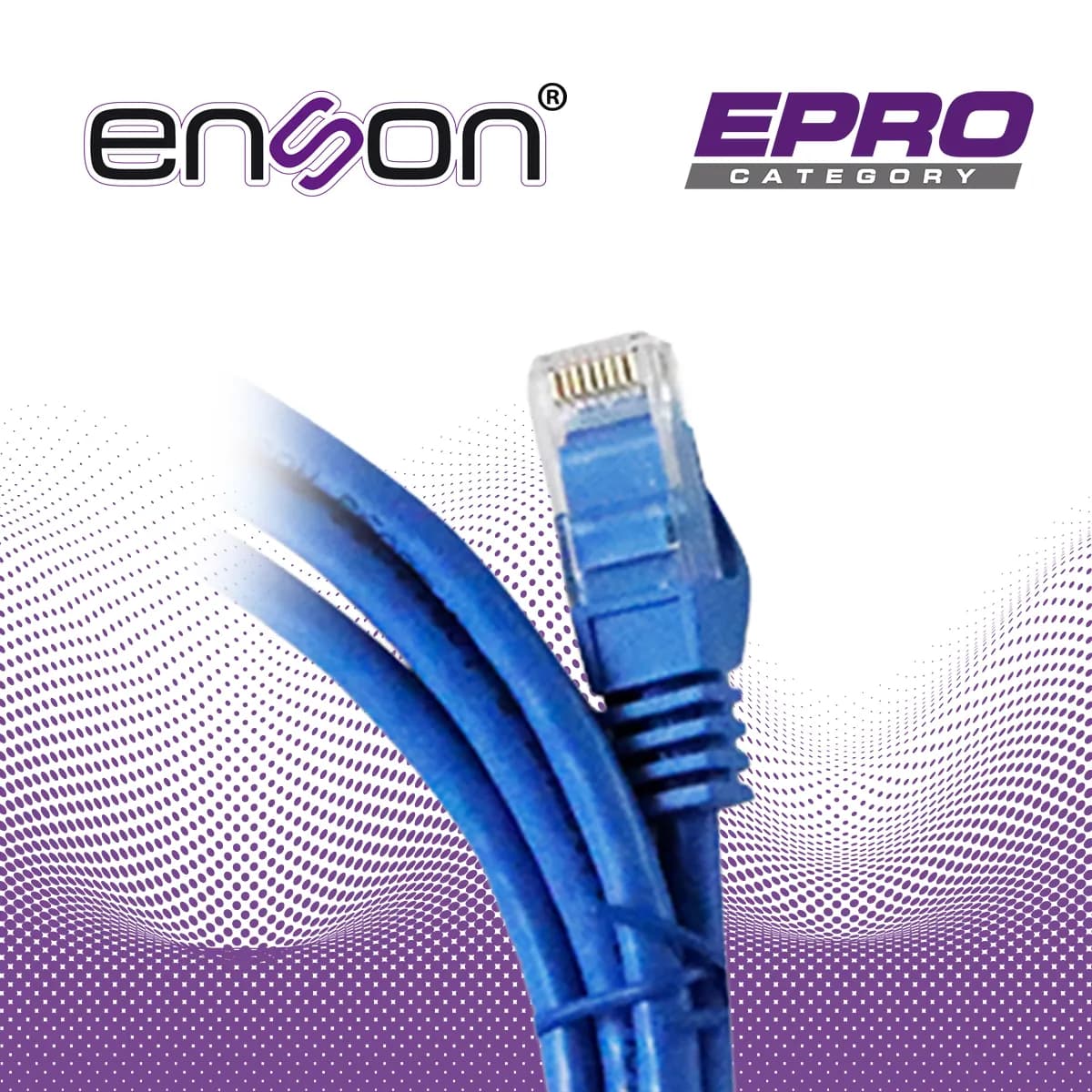 PATCHCORD UTP ENSON P6A009 CAT6A 90CM AZUL SERIE EPRO 100-II 100 POR C 6