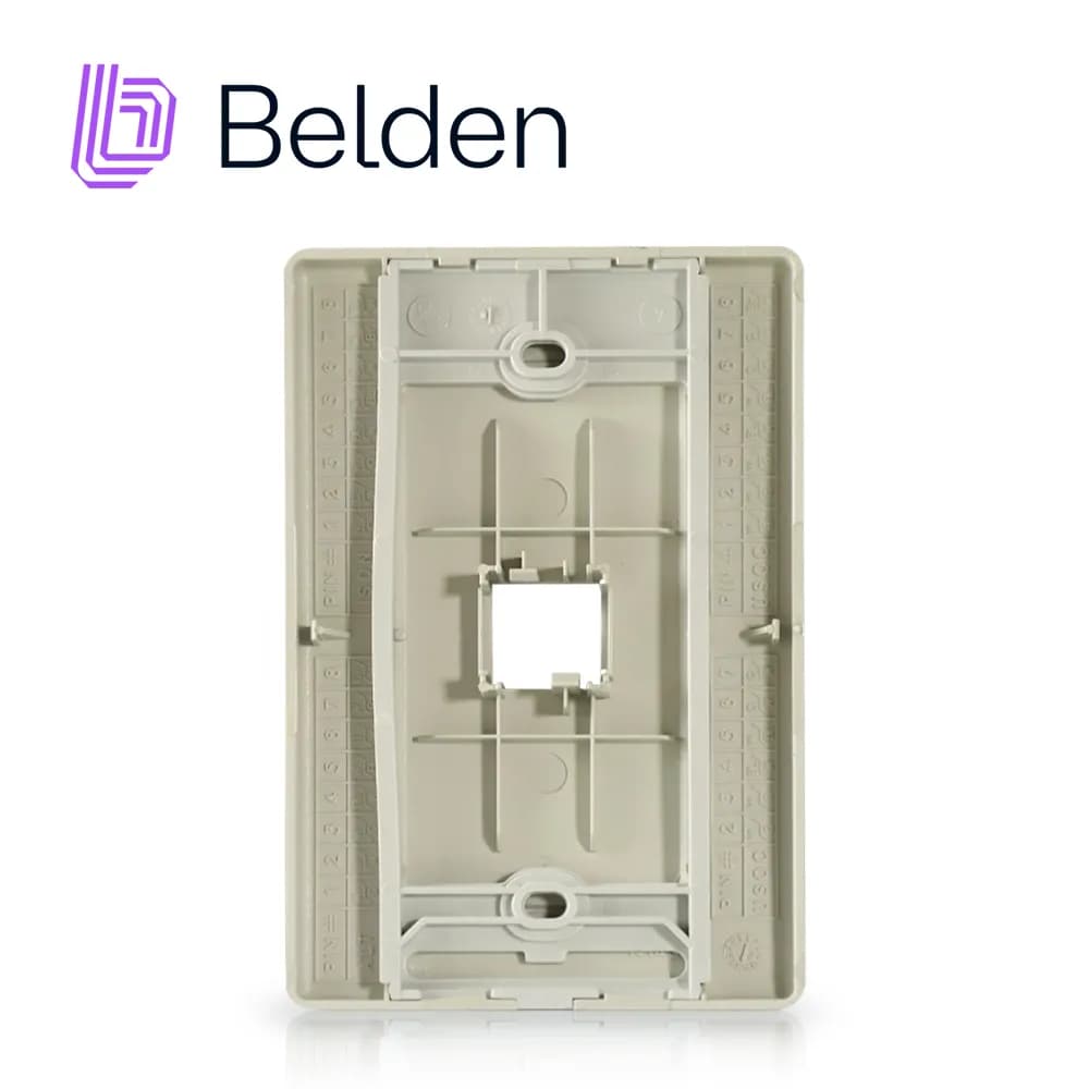 PLACA DE PARED A0405255 BELDEN 1 PUERTO MDVO COLOR GRIS 2