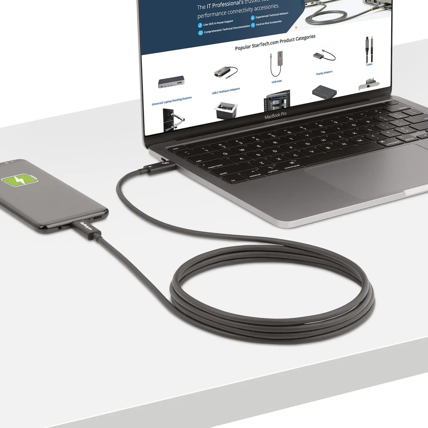 StarTech.com A40G2MB-TB4-CABLE cable Thunderbolt 2 m 40 Gbit/s Negro 9