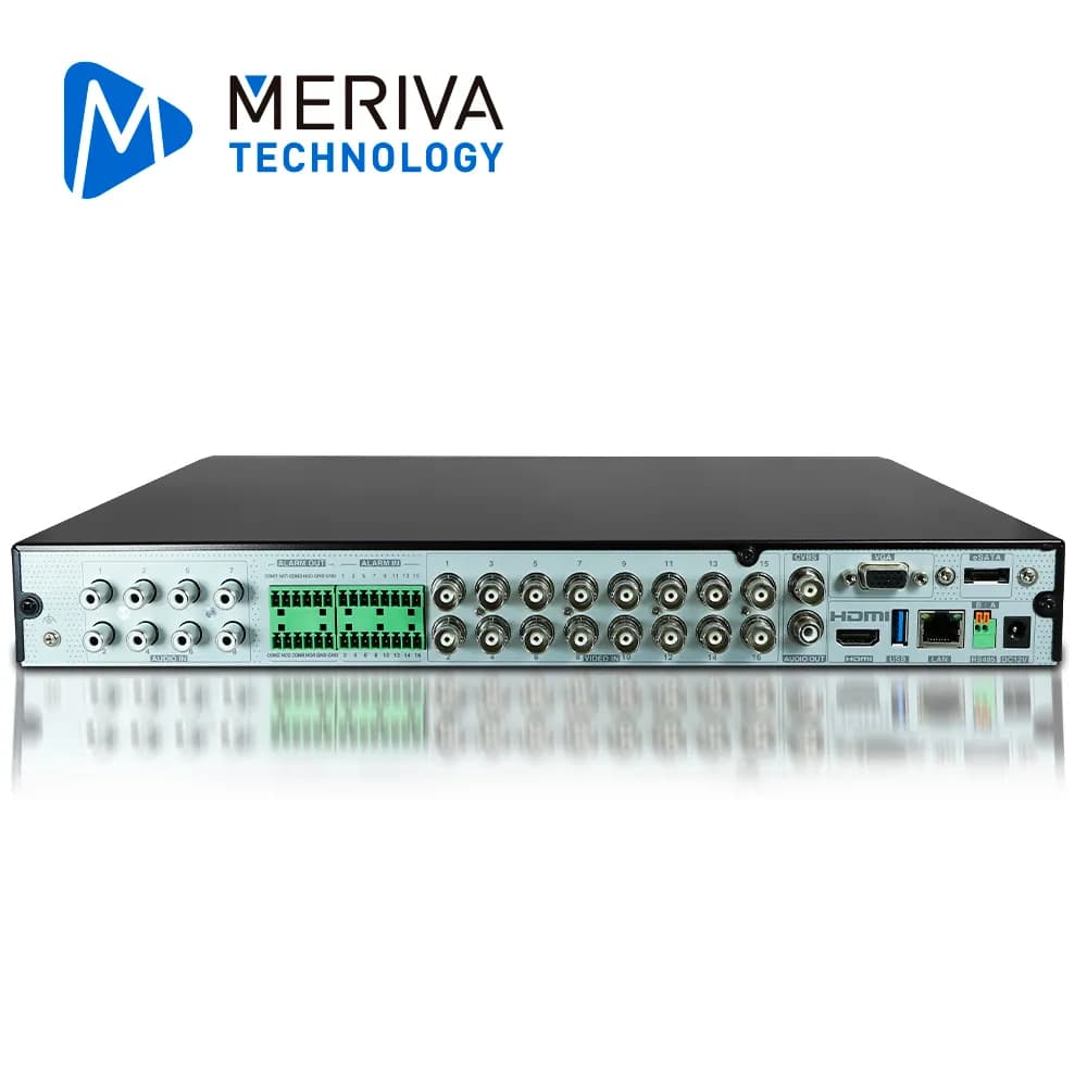 DVR MERIVA TECHNOLOGY MXVR-6216A HD H.265 24 CH 5MP PENTA HIBRIDO 16CH 3