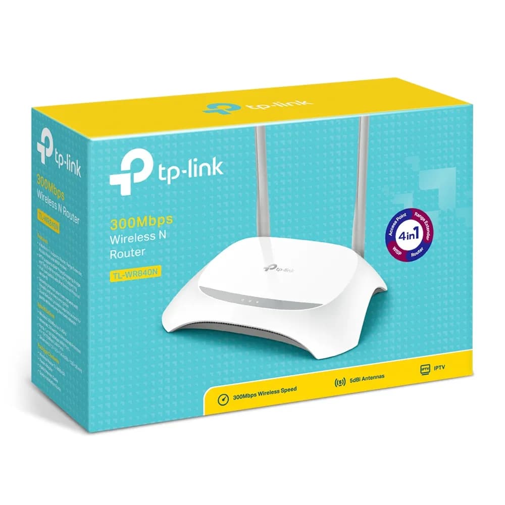 ROUTER INALAMBRICO TL-WR840N TP-LINK / 1 PUERTO WAN 10/100 MBPS / 4 PU 4