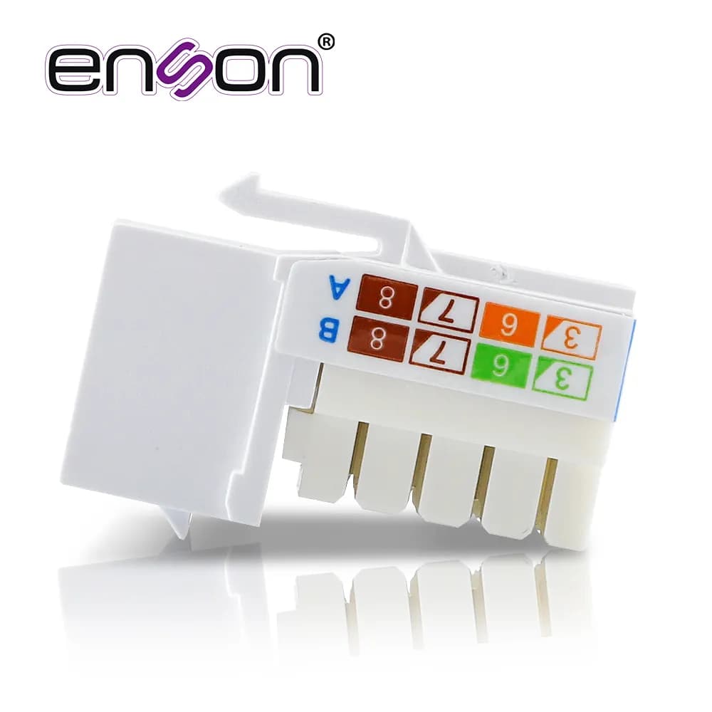 CONECTOR MODULAR JACK RJ45 ENSON EPRO-JACK5E-WH SERIE PRO, POSICION VE 3