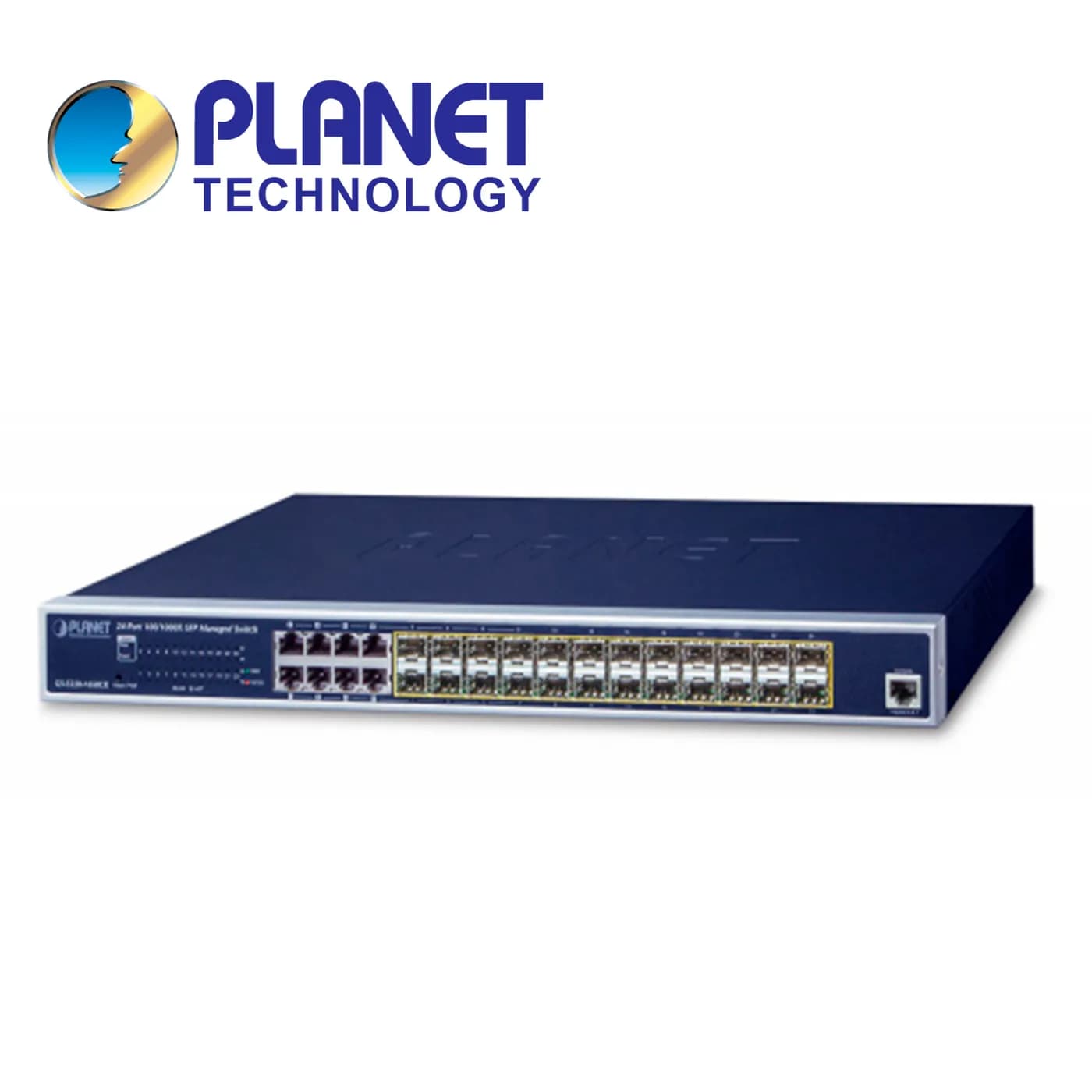 SWITCH ADMINISTRABLE L2+ PLANET GS-5220-16S8CR / 8 PUERTOS COMBO RJ45  2