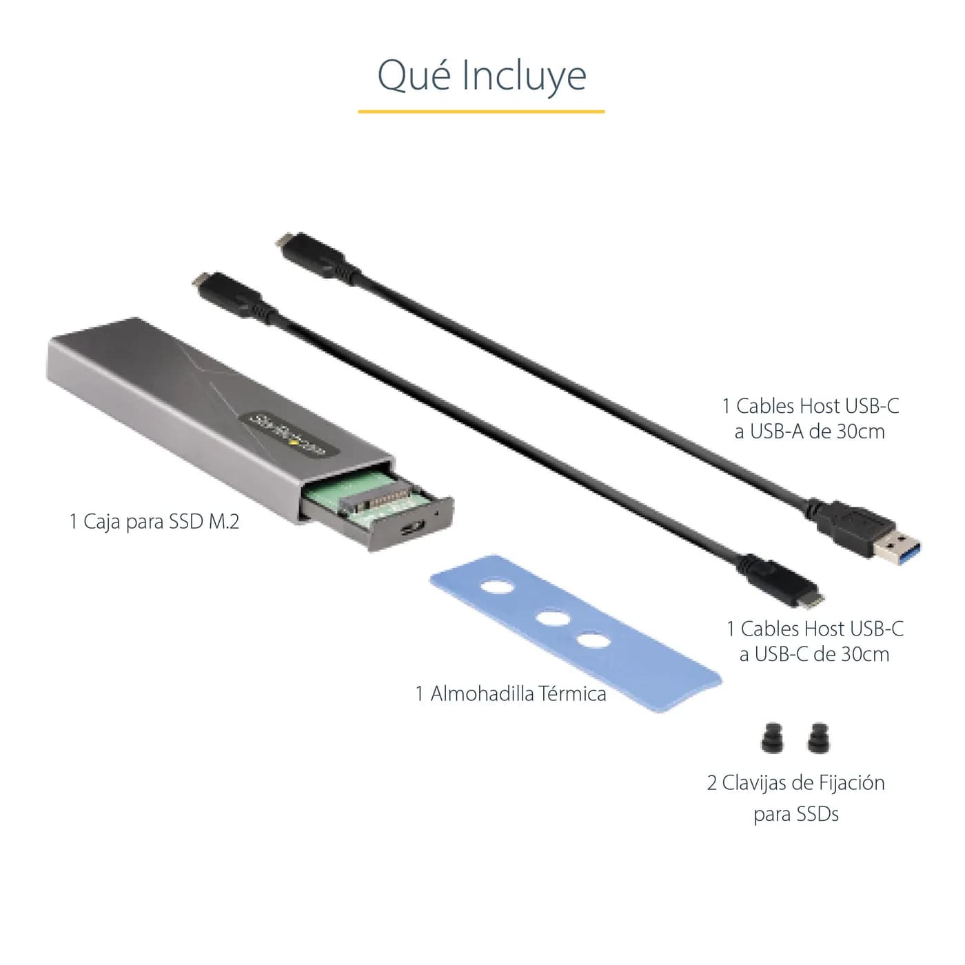 StarTech.com Gabinete Externo de Aluninio USB-C 10Gbps a NVMe M.2 o SS 15