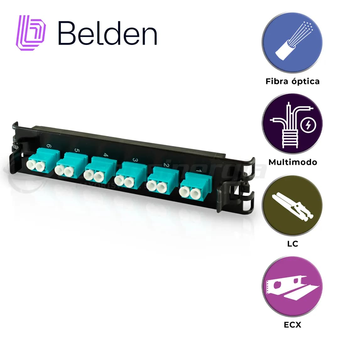 FRAME FX ECX MULTIMODO BELDEN FF3X06LD / OM3 / AQUA / LC DUPLEX / 6 PU 4