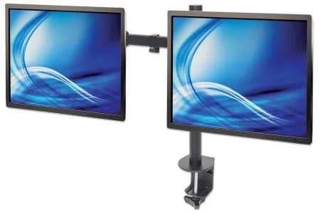 Manhattan Soporte universal para 2 monitores con brazos de doble artic 3