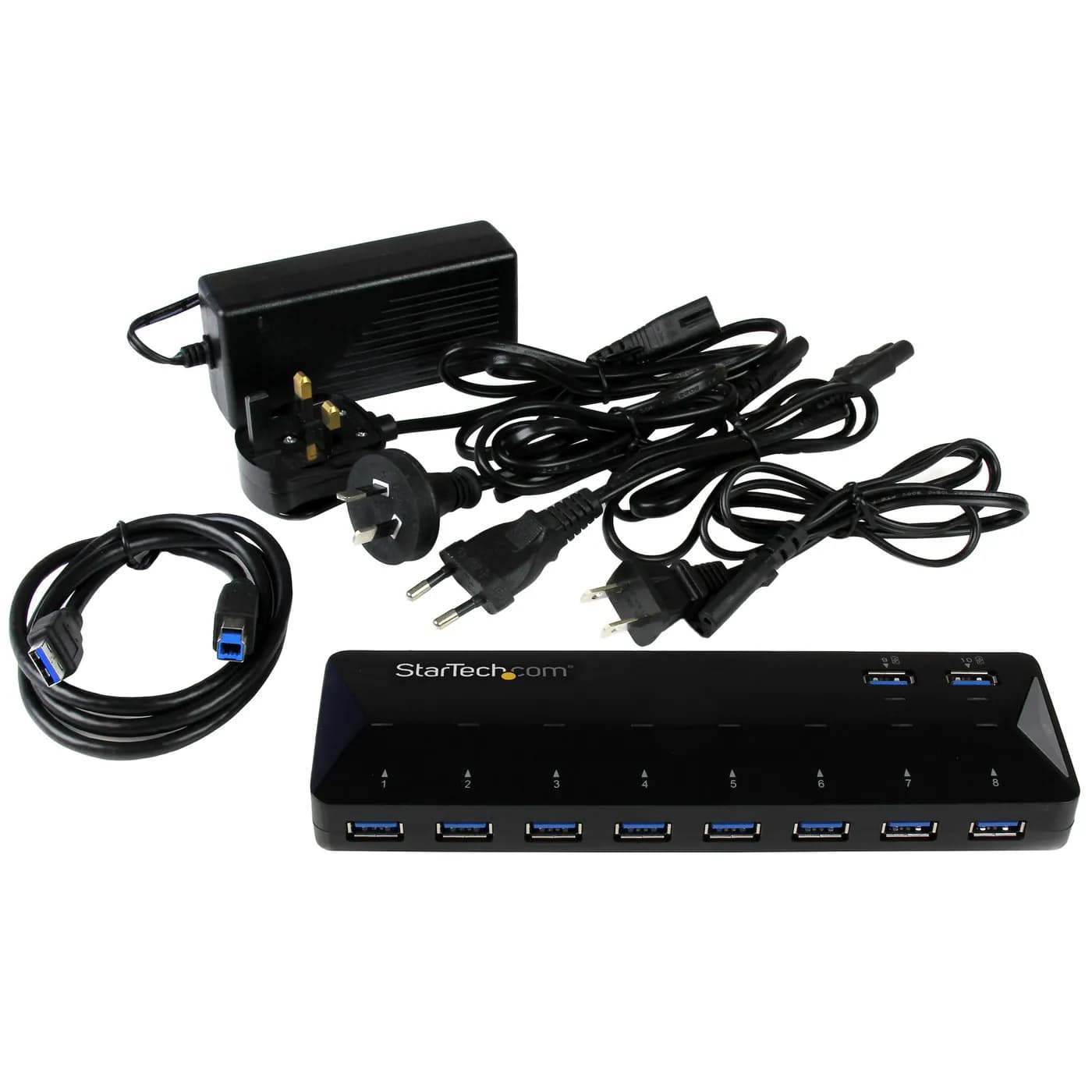 StarTech.com Concentrador USB 3.0 (5Gbps) de 10 Puertos - Hub con Puer 4