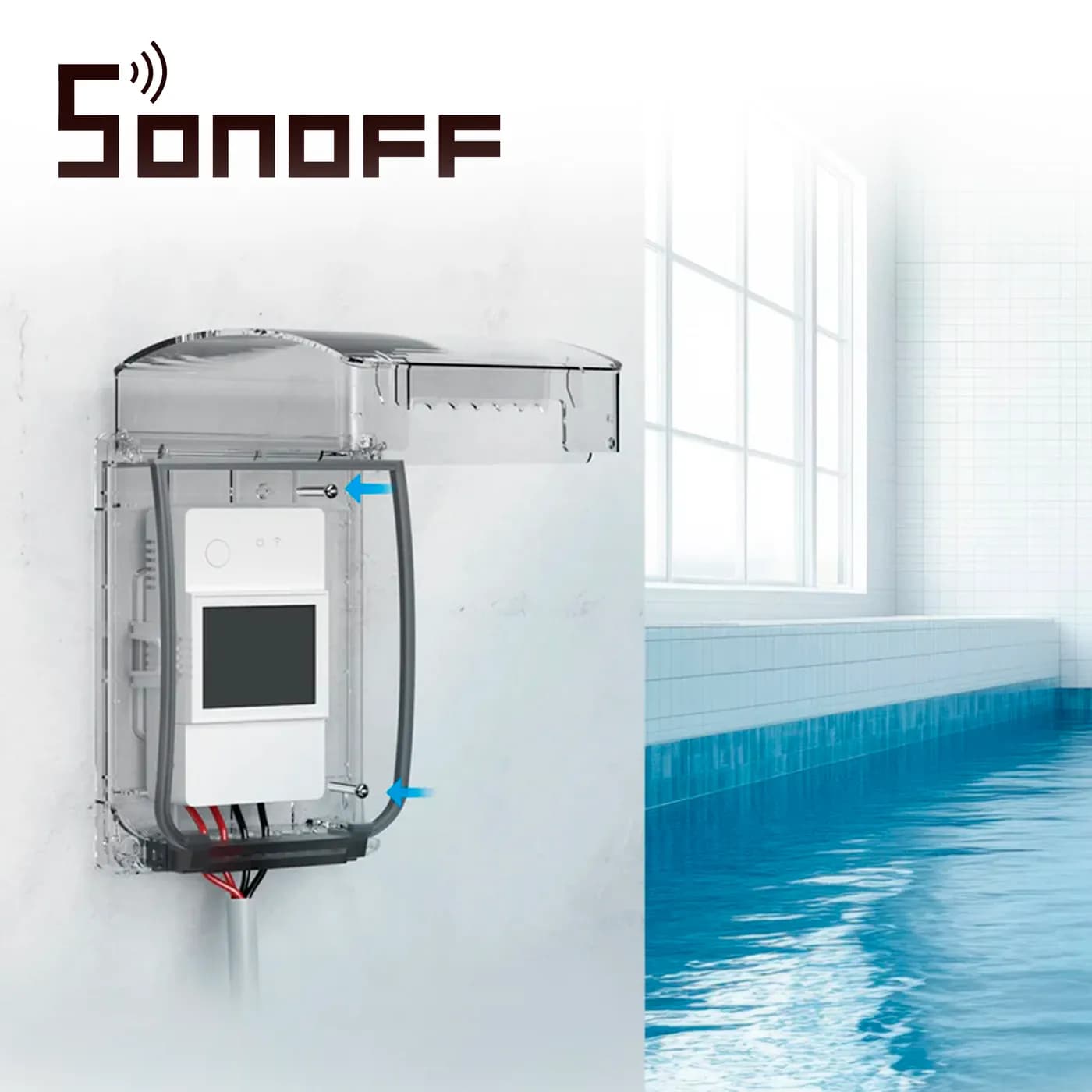 CAJA IMPERMEABLE SONOFF WATERPROOF BOX R2/ AMPLIO ESPACIO/ SOPORTA MON 2