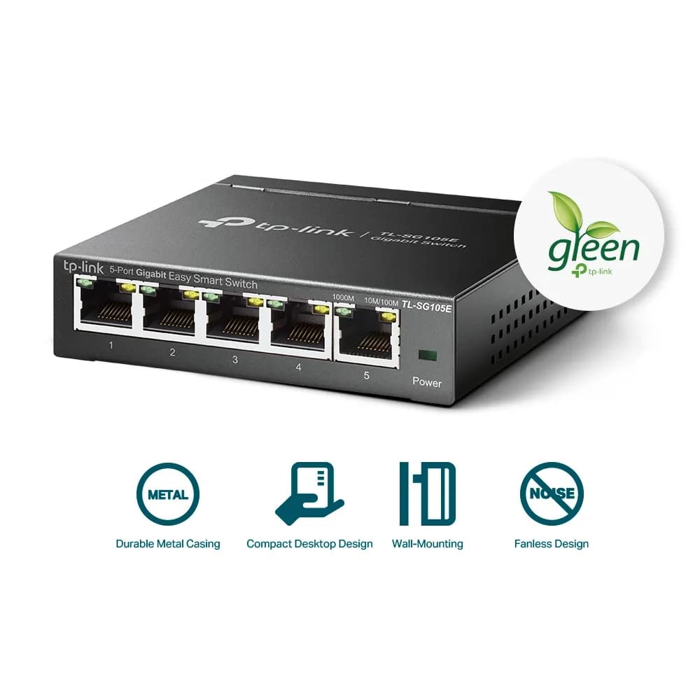 TP-Link TL-SG105E dispositivo de redes Gestionado L2 Gigabit Ethernet  5