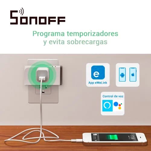 CONTACTO ON/OFF SONOFF S31 SMART INALAMBRICO WIFI PARA SOLUCION DE SMA 3