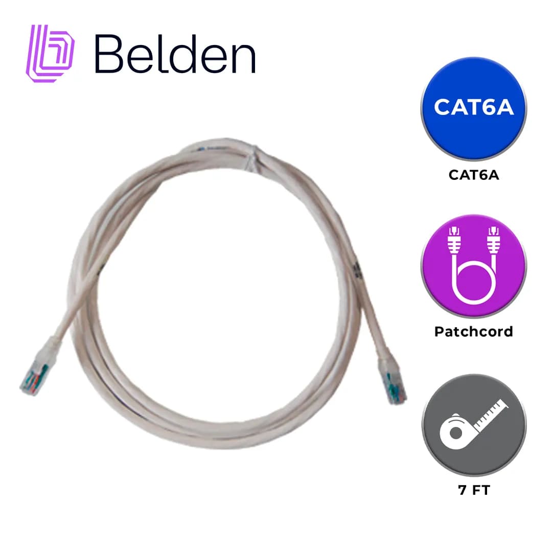 PATCH CORD UTP CAT6A BELDEN CA21109007 / INTERIOR / BLANCO / 4 PARES / 4