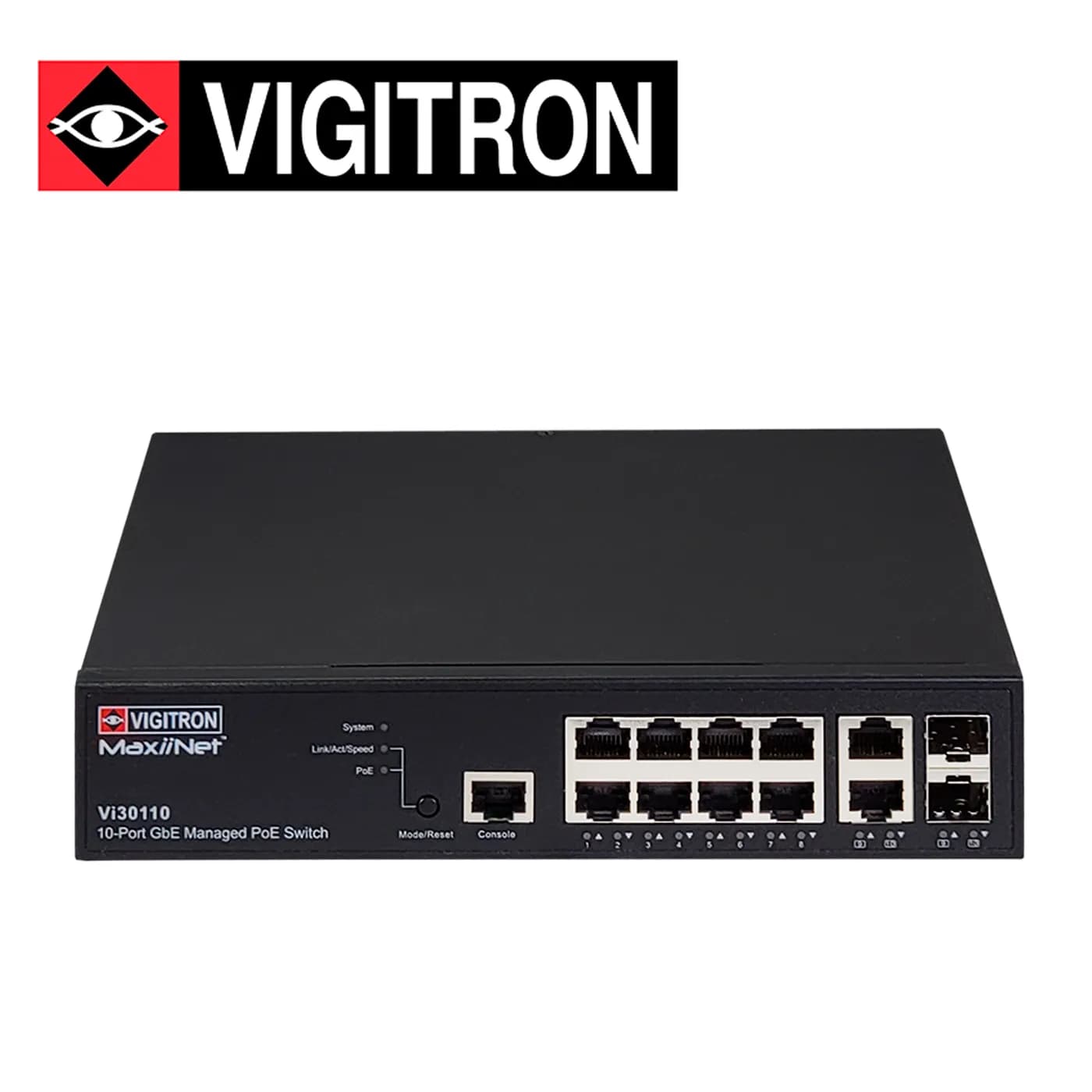 SWITCH POE ADMINISTRABLE L3  VIGITRON VI30110 / 8 PUERTOS RJ45 10M/100 2