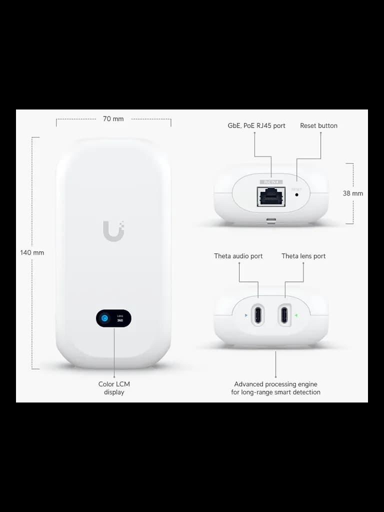 UBIQUITI UVC-AI-THETA - Camára IP Ultra compacta para interiores, Lent 4
