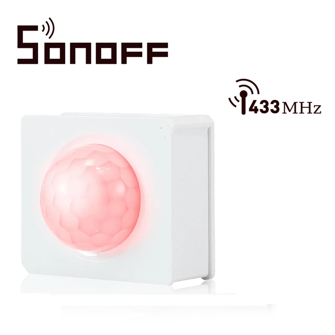 SENSOR DE MOVIMIENTO SONOFF PIR3 RF 433 PARA USO CON DISPOSITIVO SONOF 6