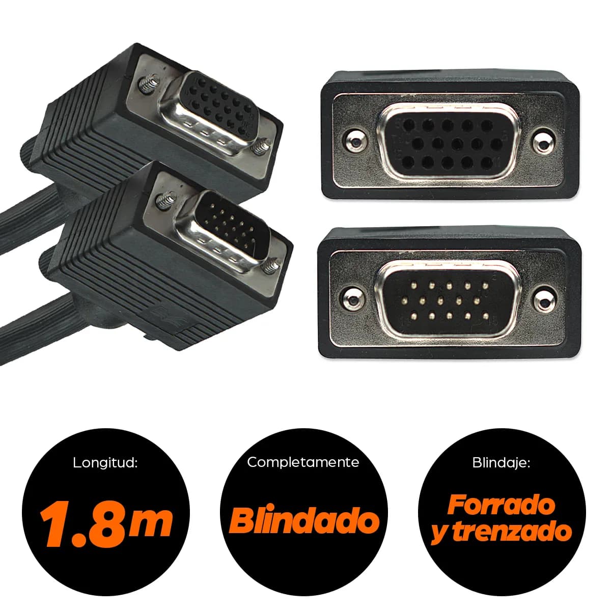 Manhattan Cable de Extensión para monitor SVGA 7