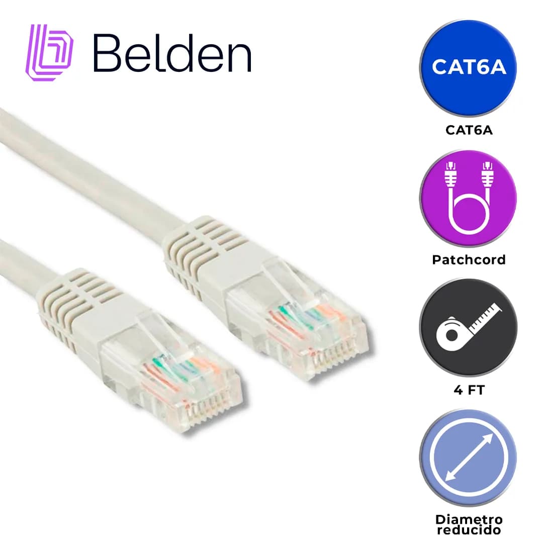 PATCH CORD DIAMETRO REDUCIDO UTP CAT6A BELDEN CAD1109004 / INTERIOR /  2