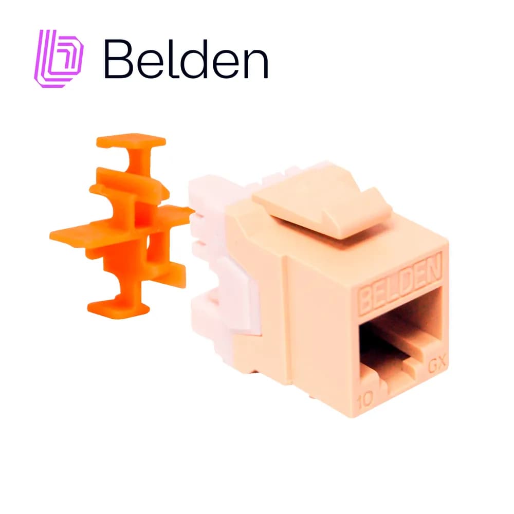 CONECTOR MODULAR JACK RJ45 CAT6A BELDEN AX103073 ESTILO KEYCONNECT MAR 6