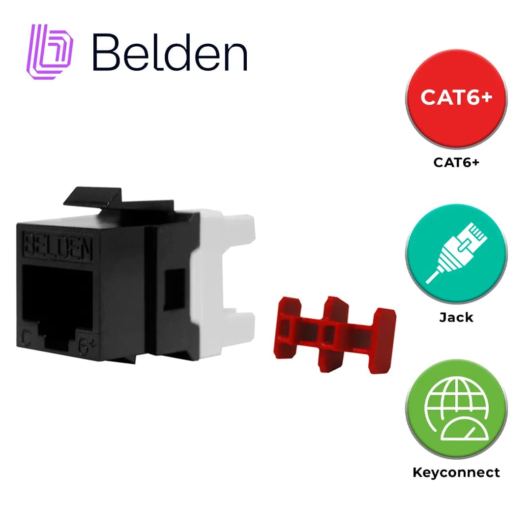 CONECTOR MODULAR JACK CAT6+ RJ45 BELDEN AX101321 / KEYCONNECT / INTERI 6