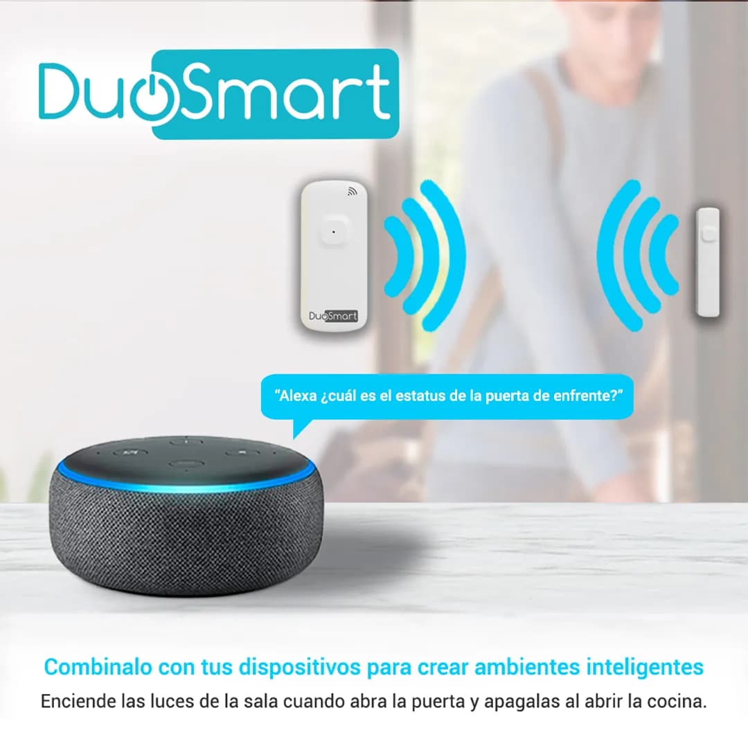 SENSOR MAGNETICO WIFI 2.4GHZ STANDALONE DUOSMART D10 BATERIA RECARGABL 4