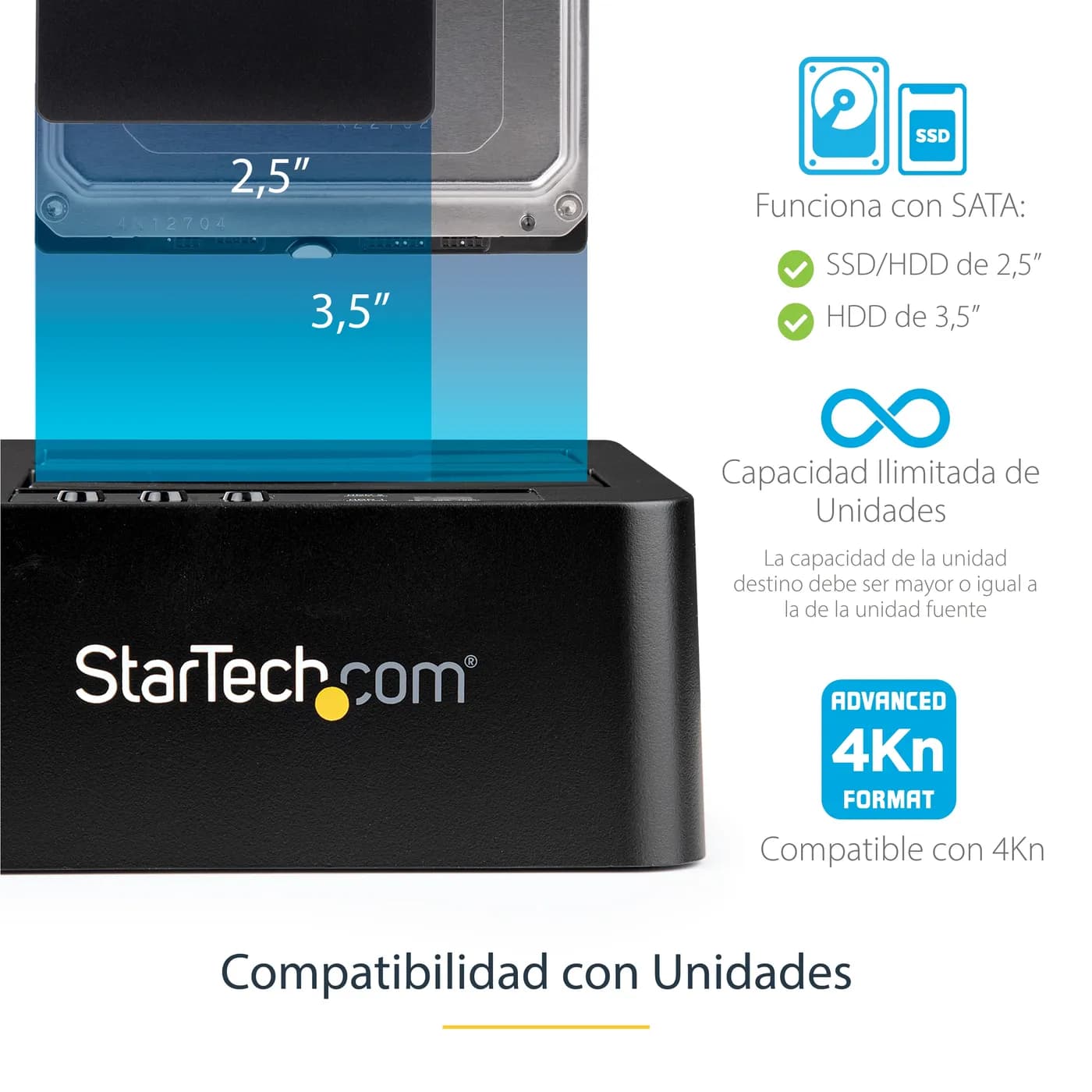 StarTech.com Duplicador Clonador Autónomo de Discos Duros o SSD SATA - 9