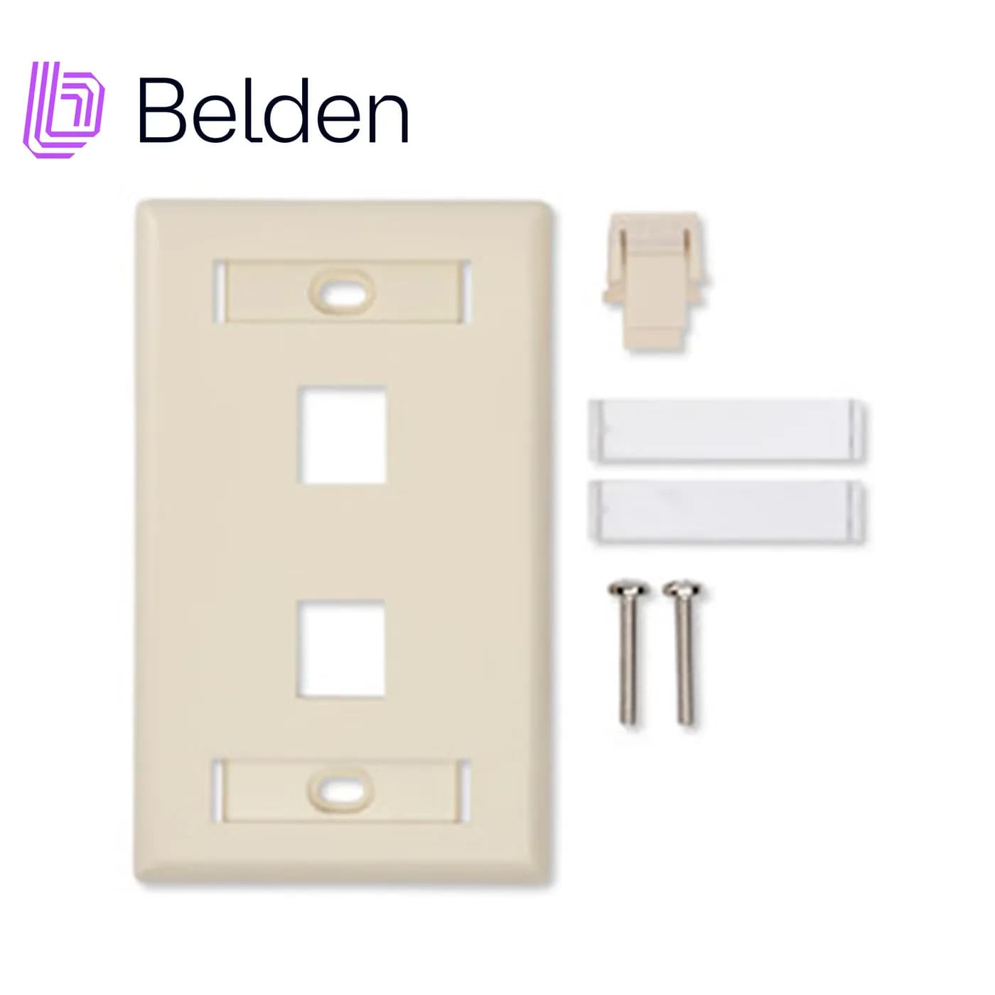 PLACA DE PARED (FACEPLATE) BELDEN AX103923 2 PUERTO COMPATIBLE CON JAC 4