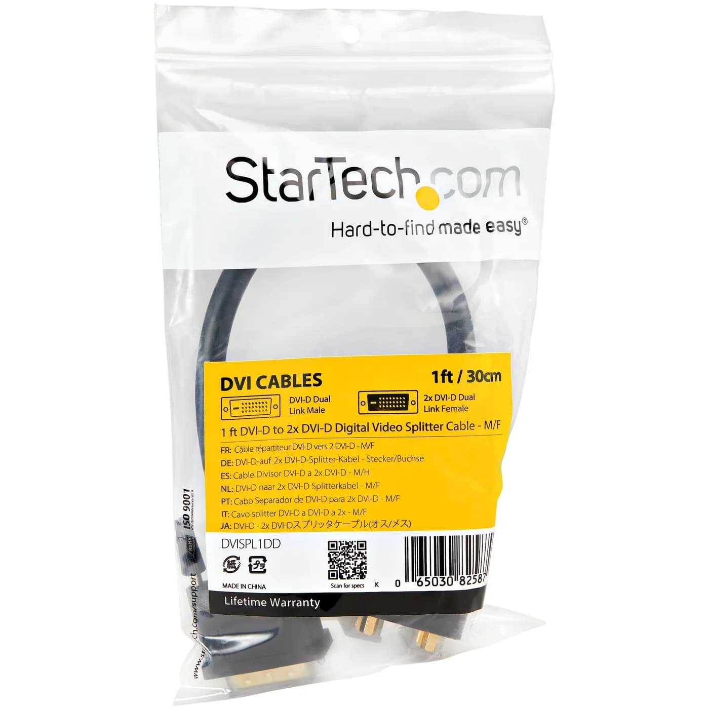 StarTech.com Splitter Divisor Compacto de Video DVI-D de 2 Puertos 4