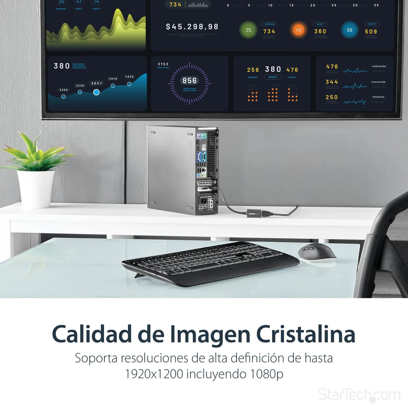 StarTech.com Adaptador Convertidor de Video DisplayPort a HDMI - Cable 10