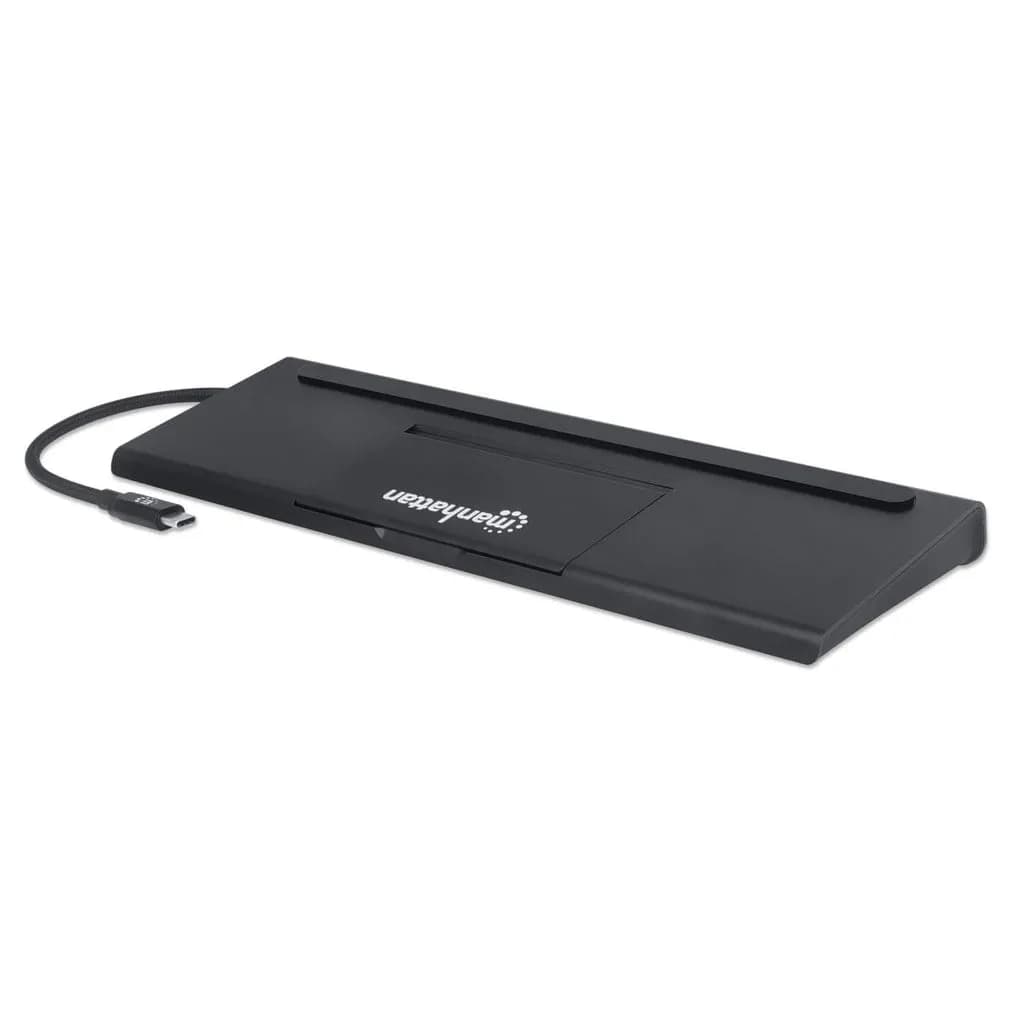 Manhattan Docking station de USB-C a 11 puertos, para tres monitores,  4