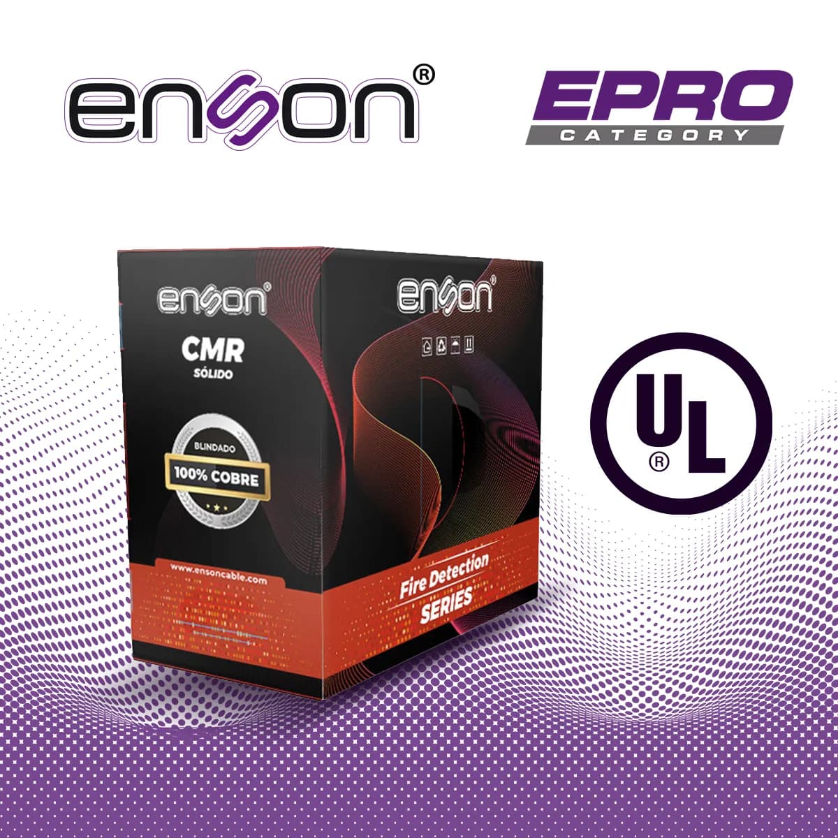 CABLE PARA DETECCION DE INCENDIO ENSON EPRO-5320 FORRO PVC ROJO CMR RI 2