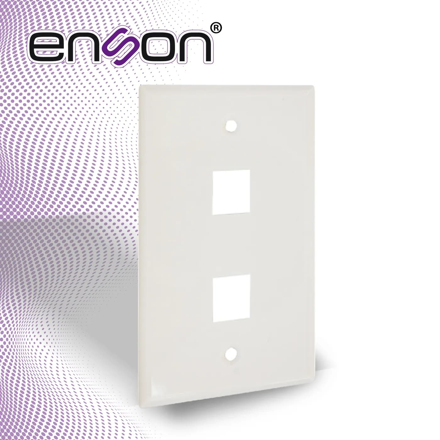 PLACA DE PARED (FACEPLATE) UNIVERSAL ENS-FP62 ENSON 2 PUERTOS ESTILO K 6