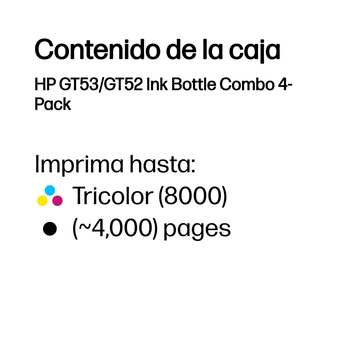 COMBO HP TINTA BOTE 4-PACK HP GT53/52 3